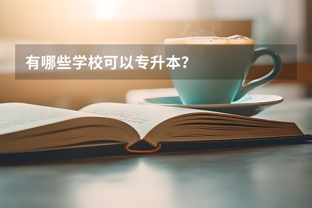 有哪些学校可以专升本？