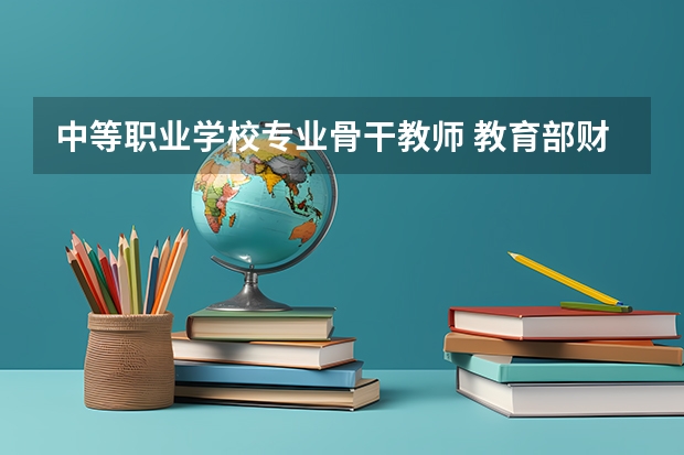 中等职业学校专业骨干教师 教育部财政部关于实施中等职业学校教师素质提高计划的意见的计划的组织实施